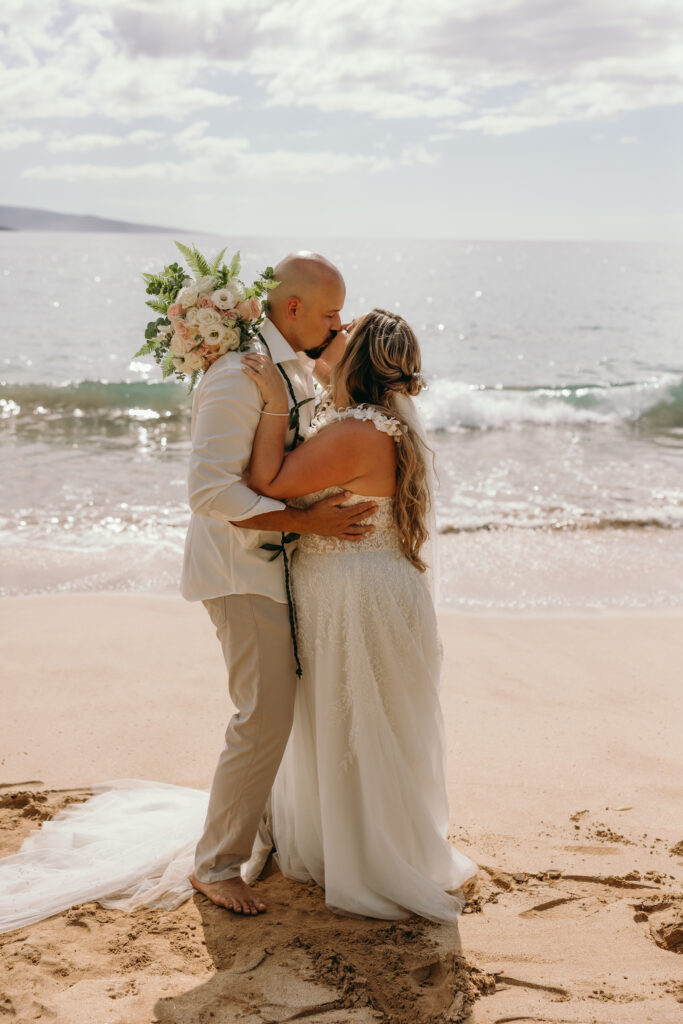 Maui Elopement Photographer captures couple dancing on the beach